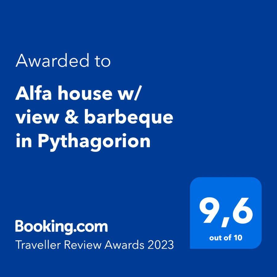 Alfa House W/ View & Barbeque In Pythagorion Vila Exterior foto